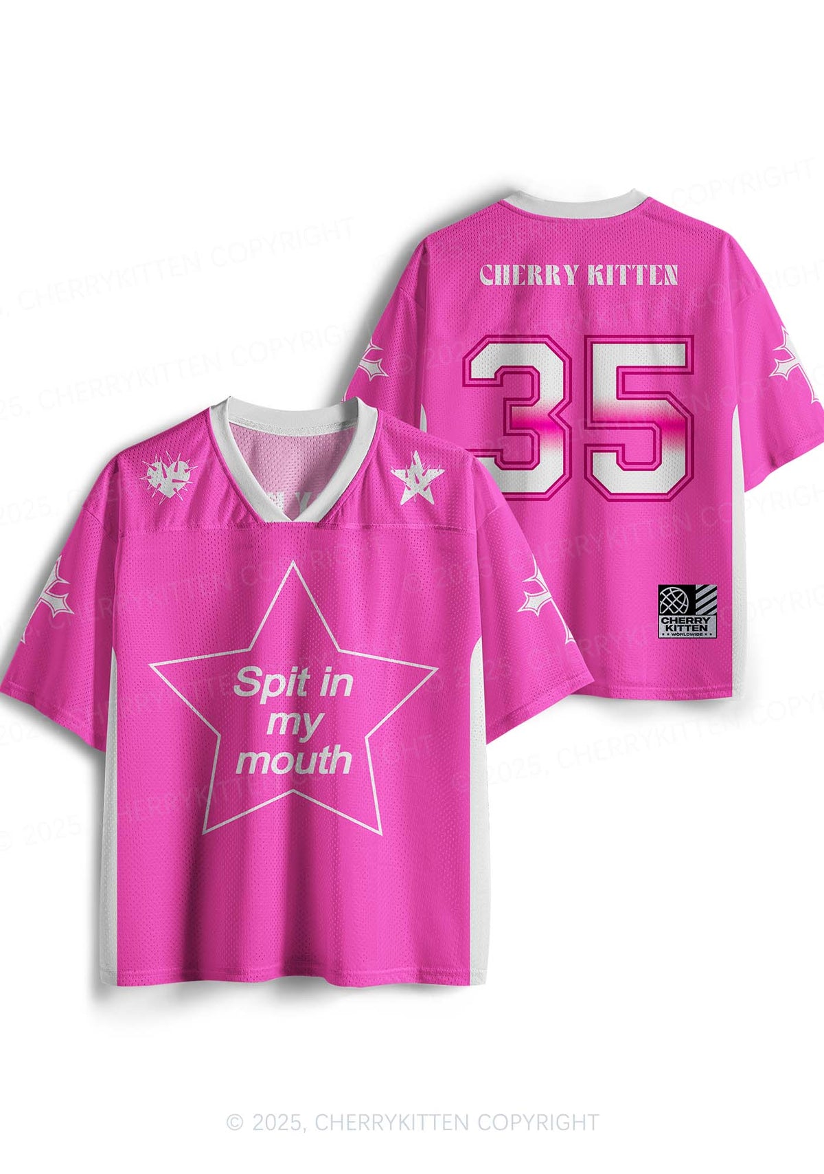 Custom Pink Spit In My Mouth Y2K Sport Jersey Shirts Cherrykitten