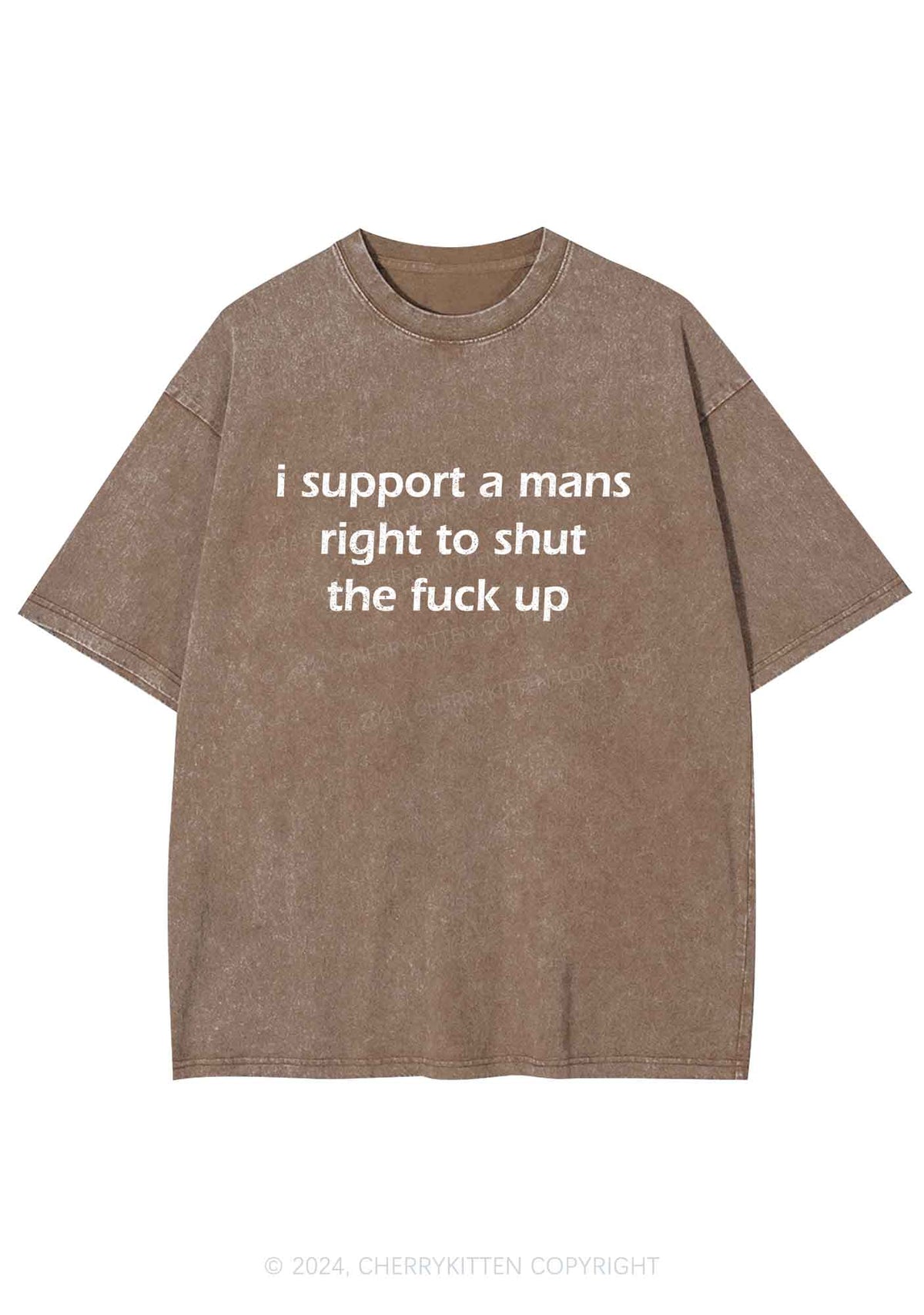 I Support A Mans Right Y2K Washed Tee Cherrykitten