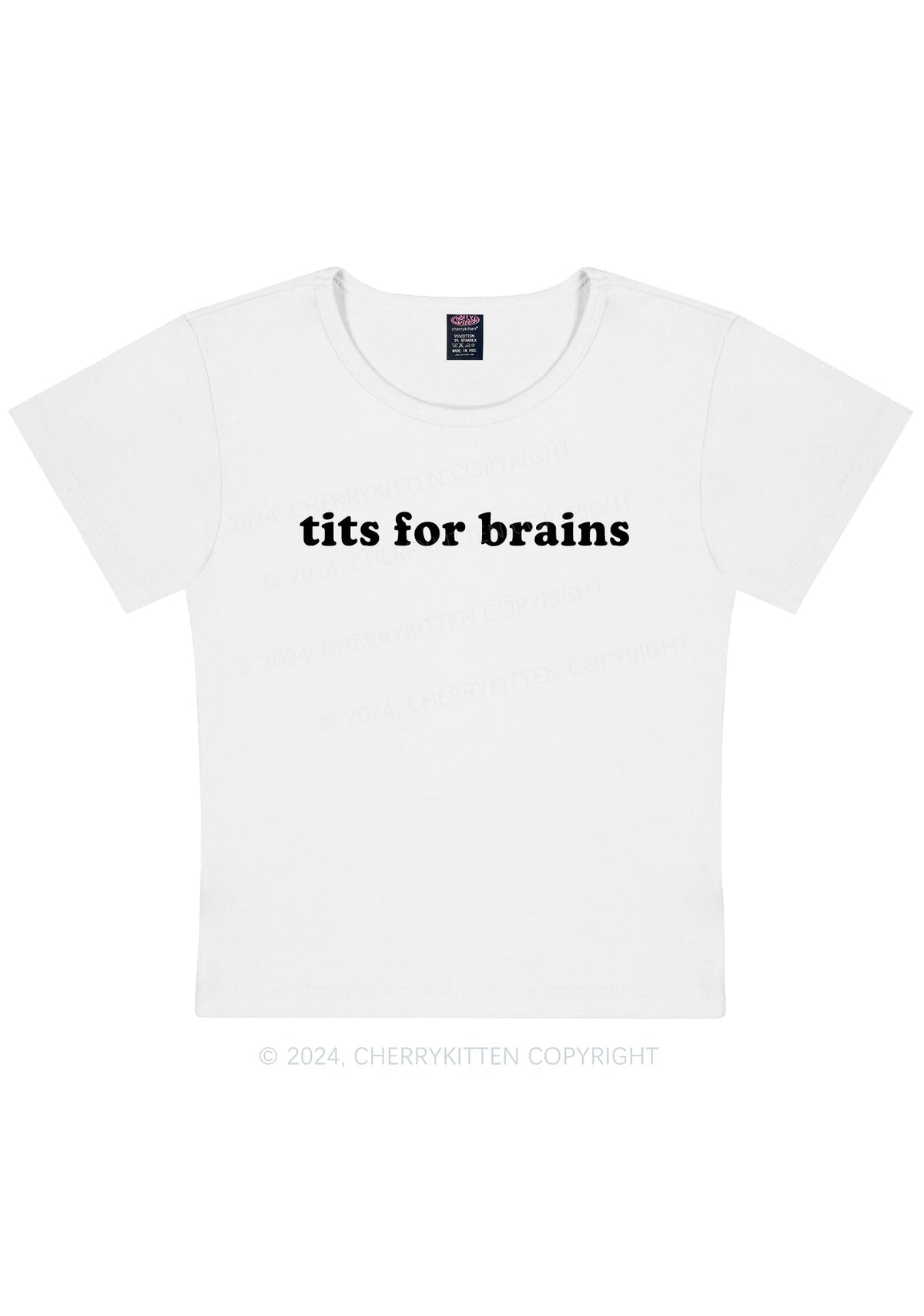 Txts For Brains Y2K Baby Tee Cherrykitten