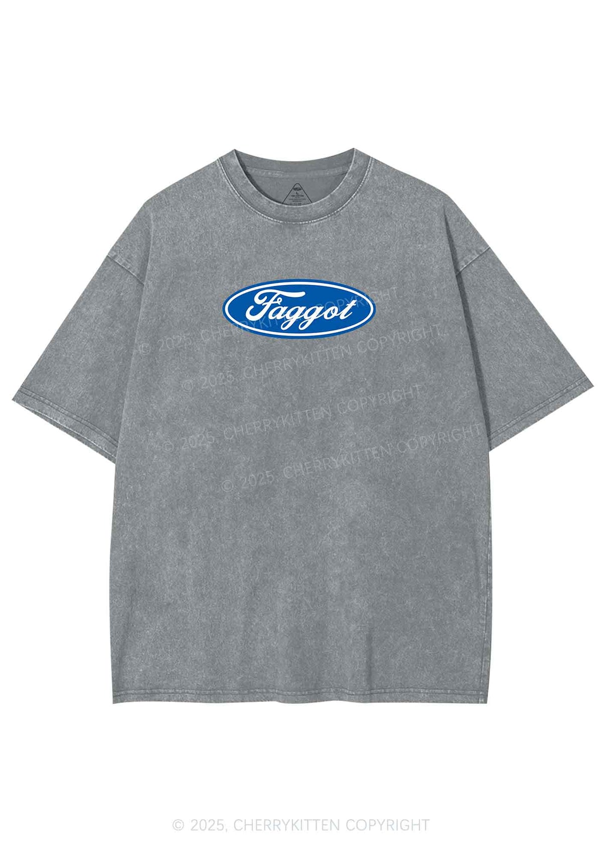 Faggot Pride Y2K Shirts Washed Tee Cherrykitten