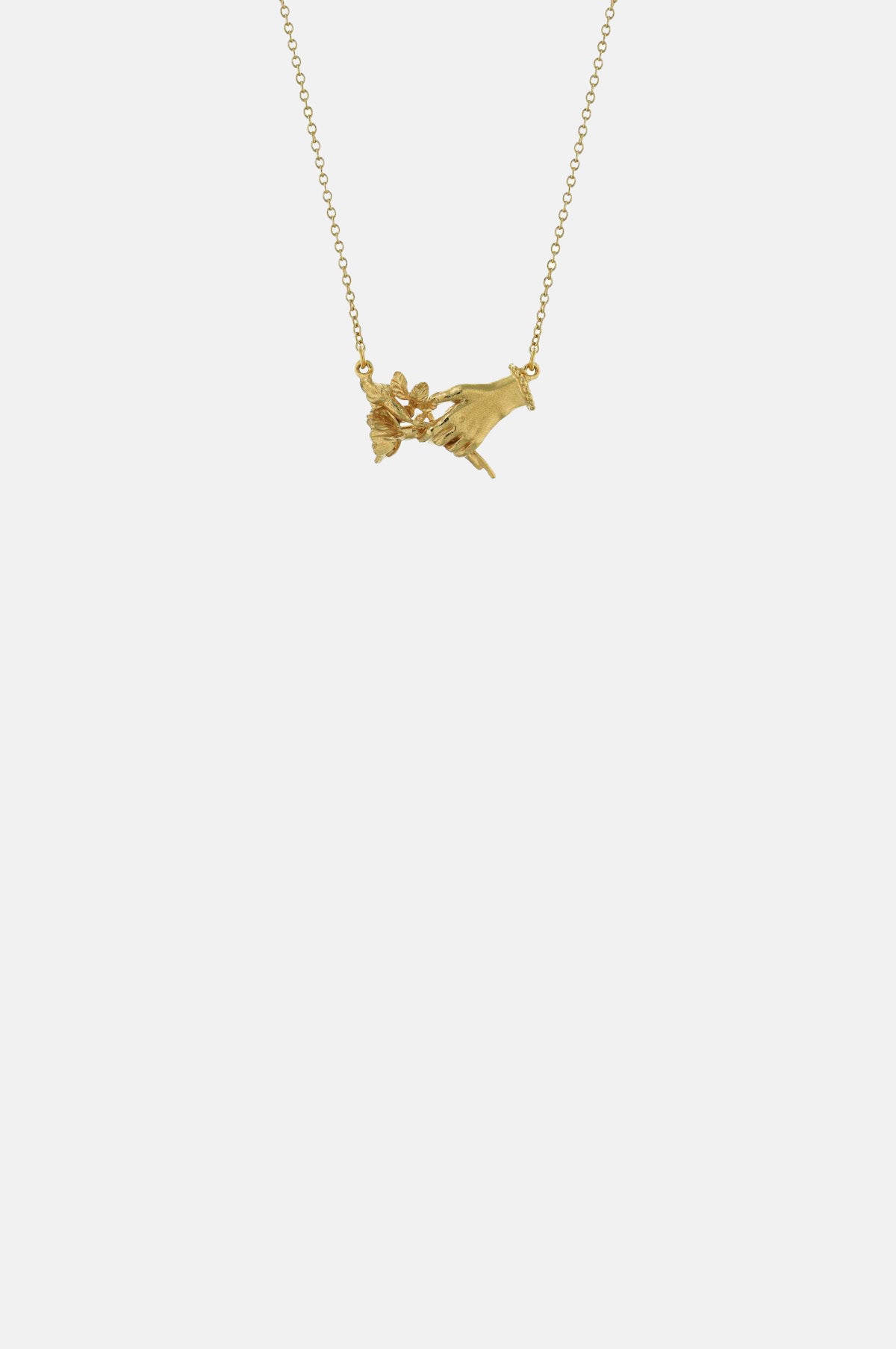 Gift of Flowers In-line Necklace Gold