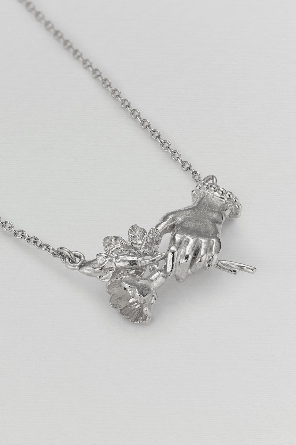 Gift of Flowers In-line Necklace Silver