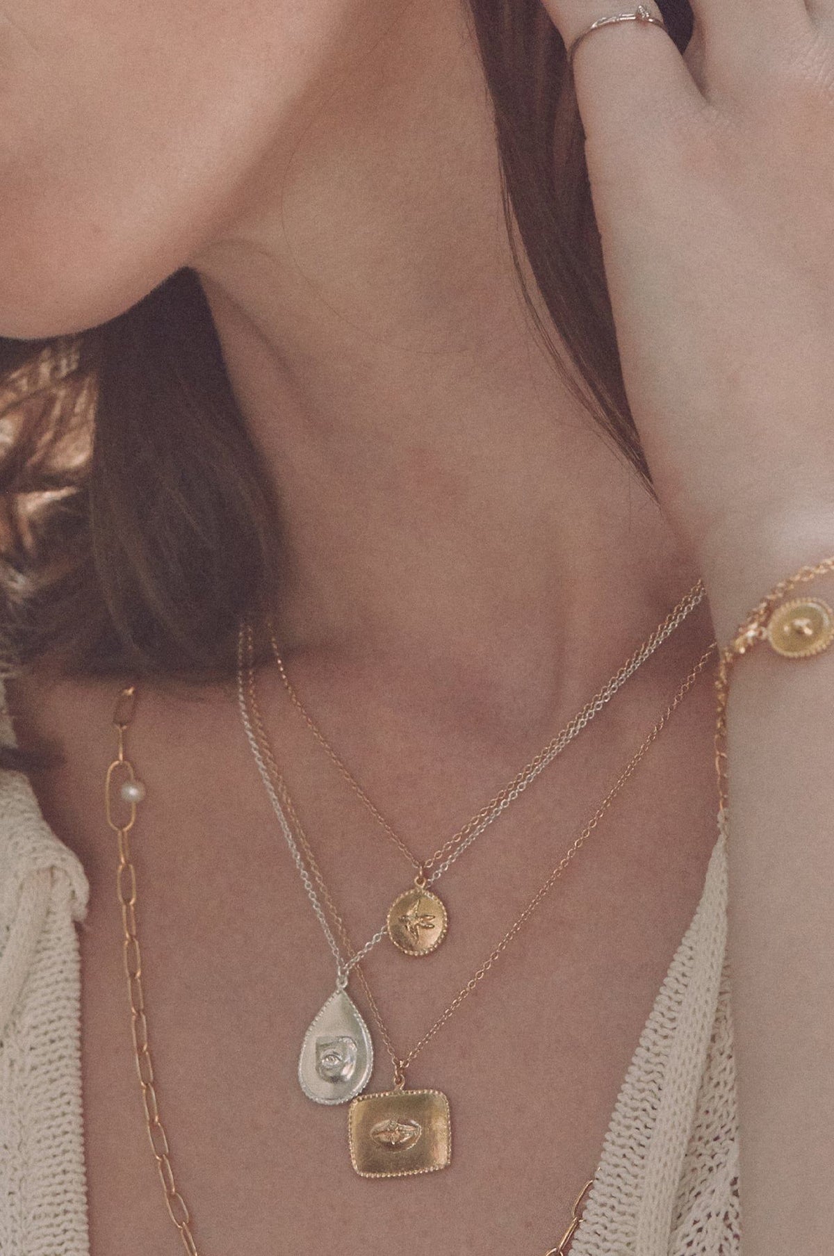 Small Ex-Voto Swallow Necklace Gold