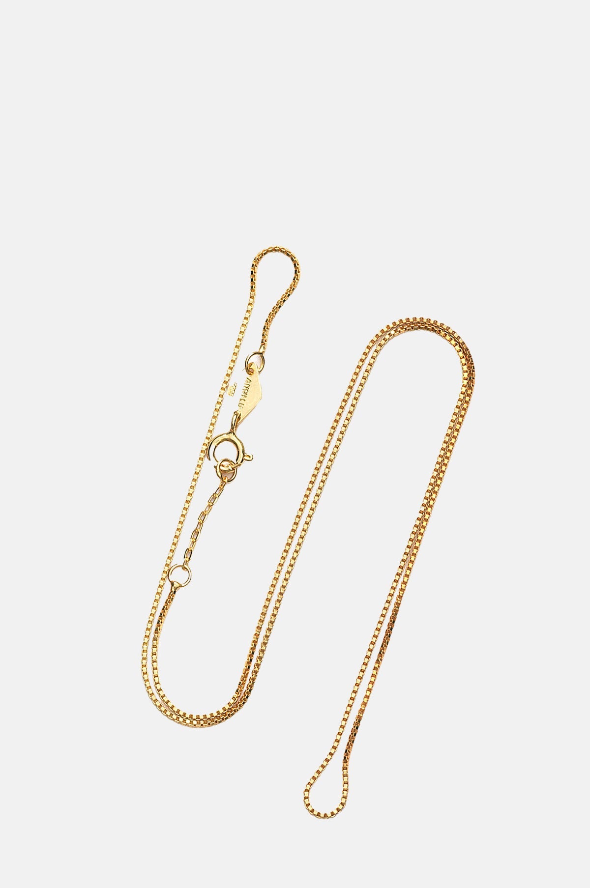 Gold Box Chain Necklace 57cm