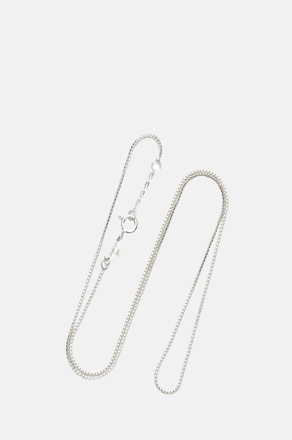 Silver Box Chain Necklace 57cm
