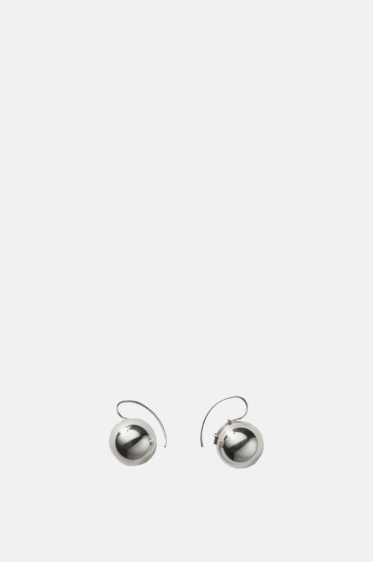 Sphere Drop Earrings Silver