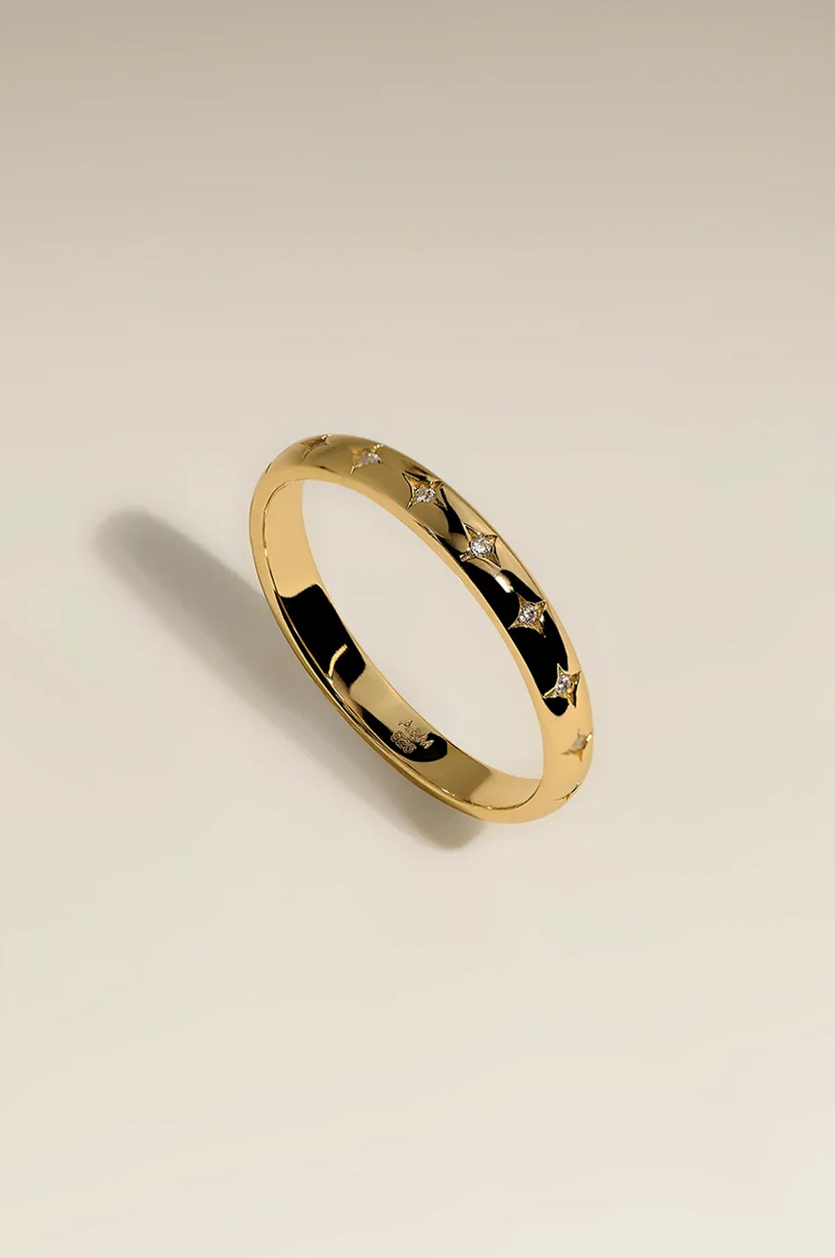 Cosmic Star Band Ring in Gold