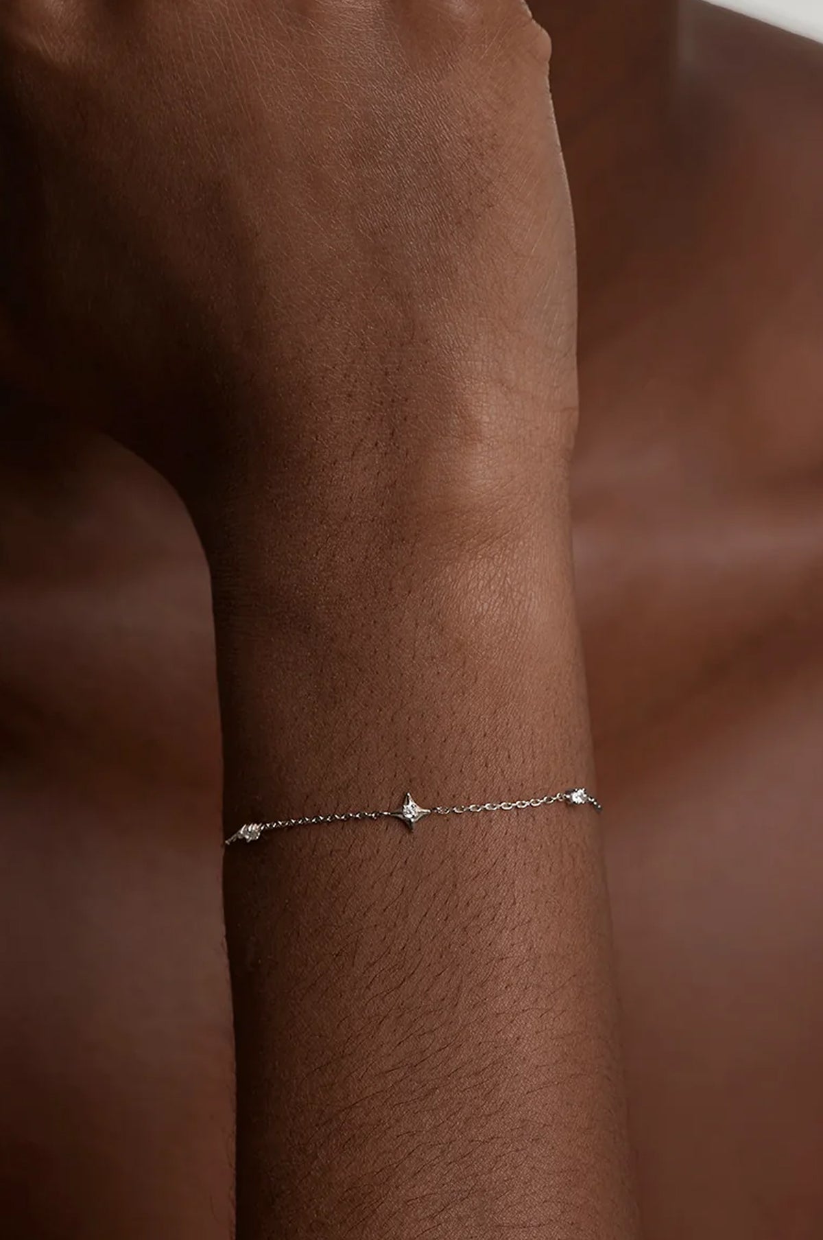 Cosmic Star Charm Bracelet in Silver