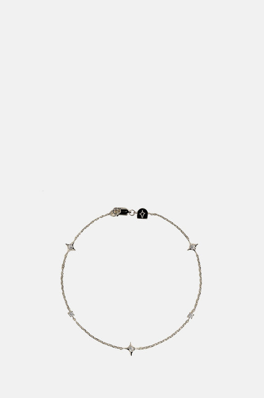 Cosmic Star Charm Bracelet in Silver