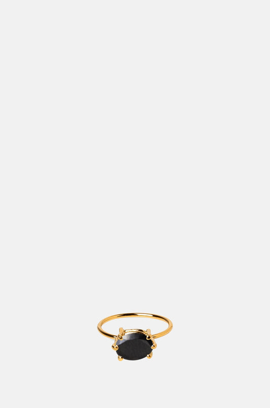 Black Onyx Oval Ring