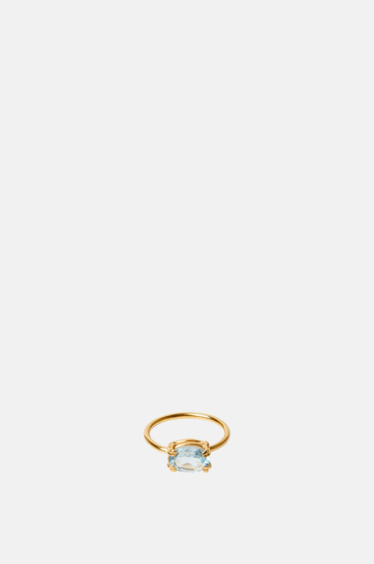 Blue Topaz Gold Ring
