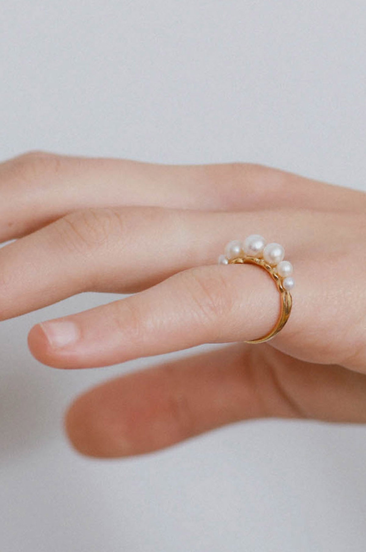 Pearls Gold Ring