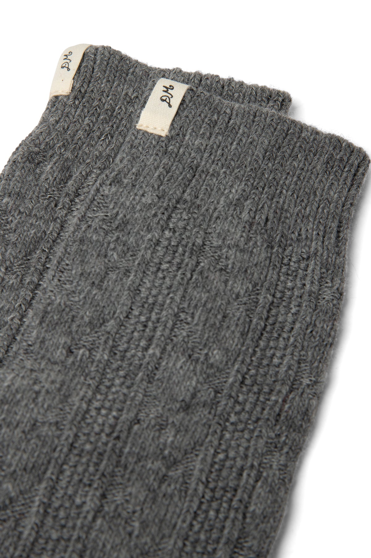 Cable Knit Long Cosy Sock Grey