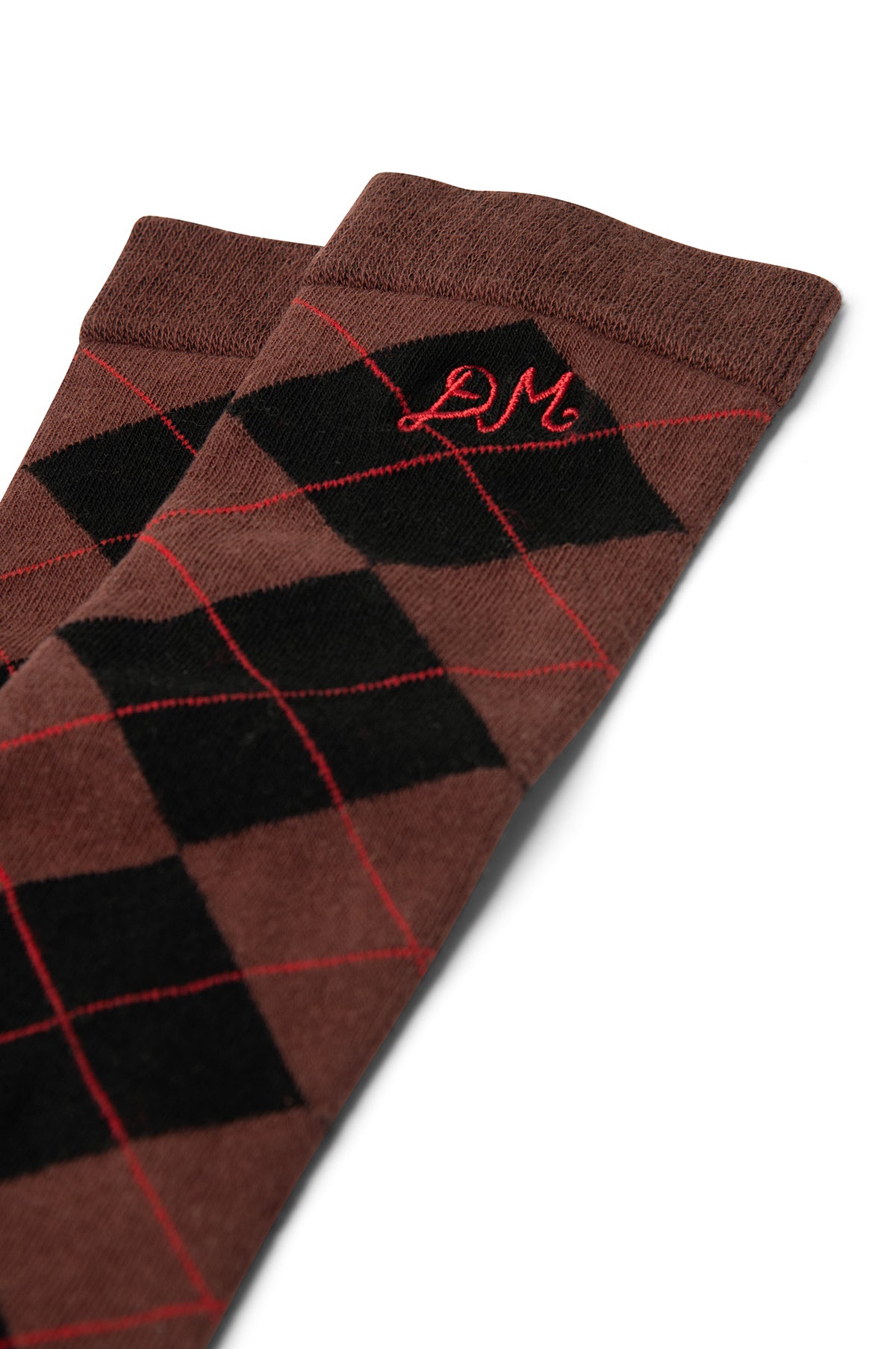 Knee Length Sock Choc Argyle