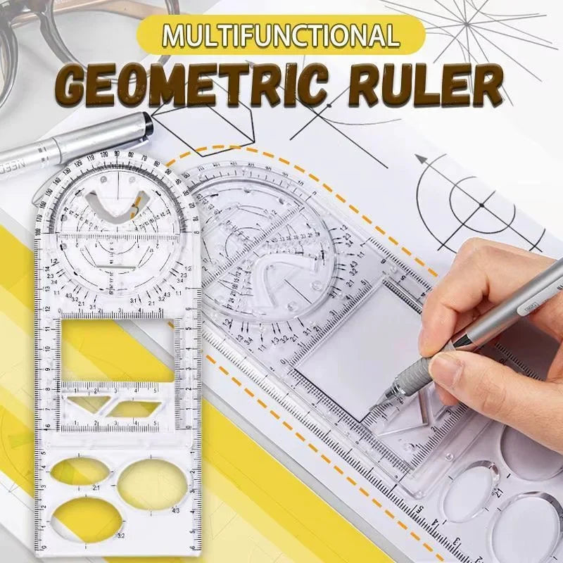 Multifunctional Geometry Ruler – Ideal for Math & Craftwork ⭐⭐⭐⭐⭐