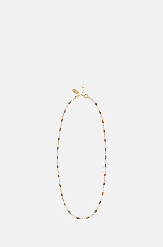 Bronze Enamel Chain Necklace 50cm