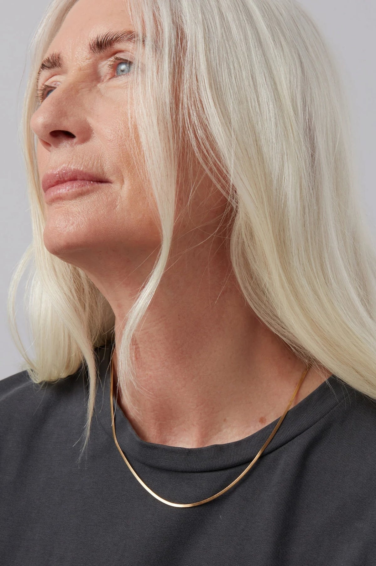 Zeina Slim Gold Chain Necklace