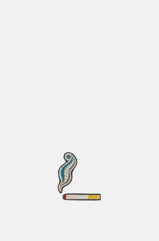 Cigarette + Smoke Brooch