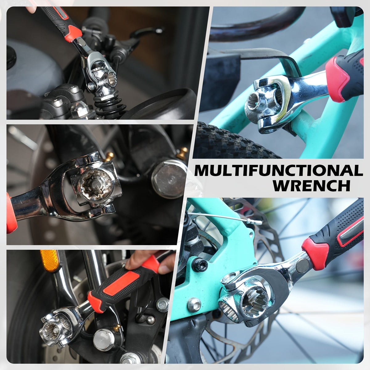 Universal Wrench 52 in 1 Socket Wrench Multifunction Wrenches Tool with 360° Rotating Head