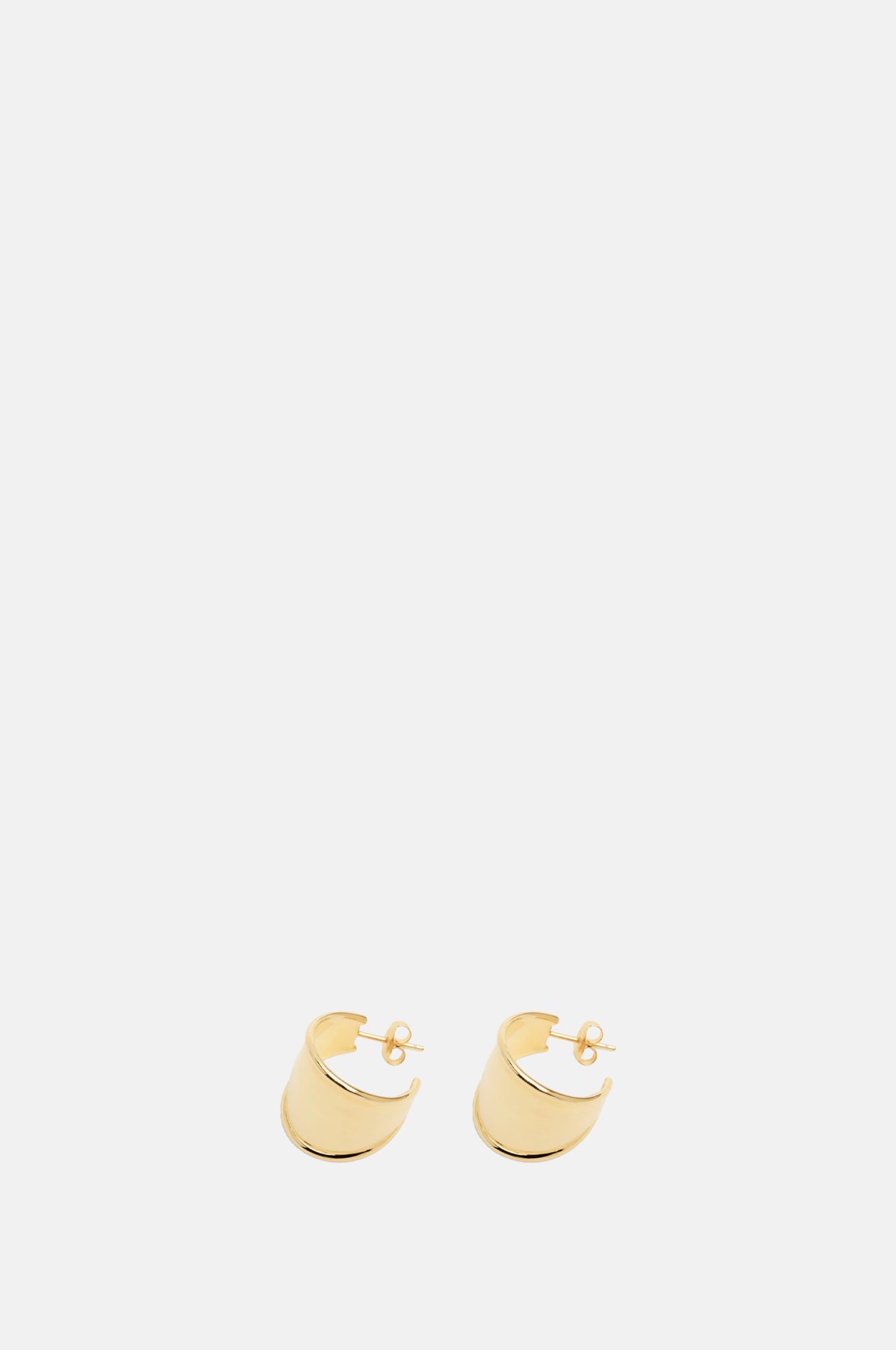 Contour Hoop Gold Earrings