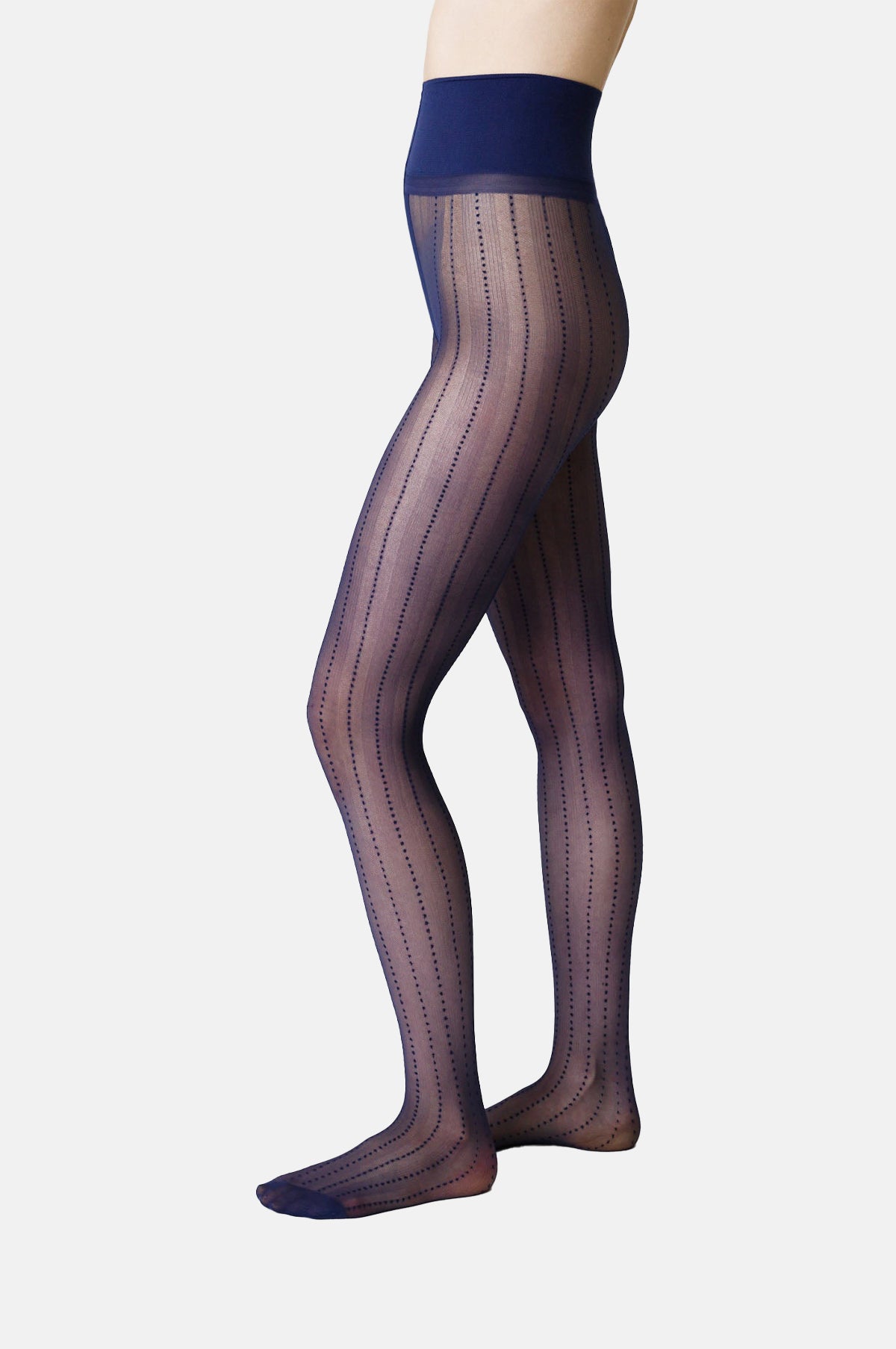 Viveca Stripe Tights Dark Indigo