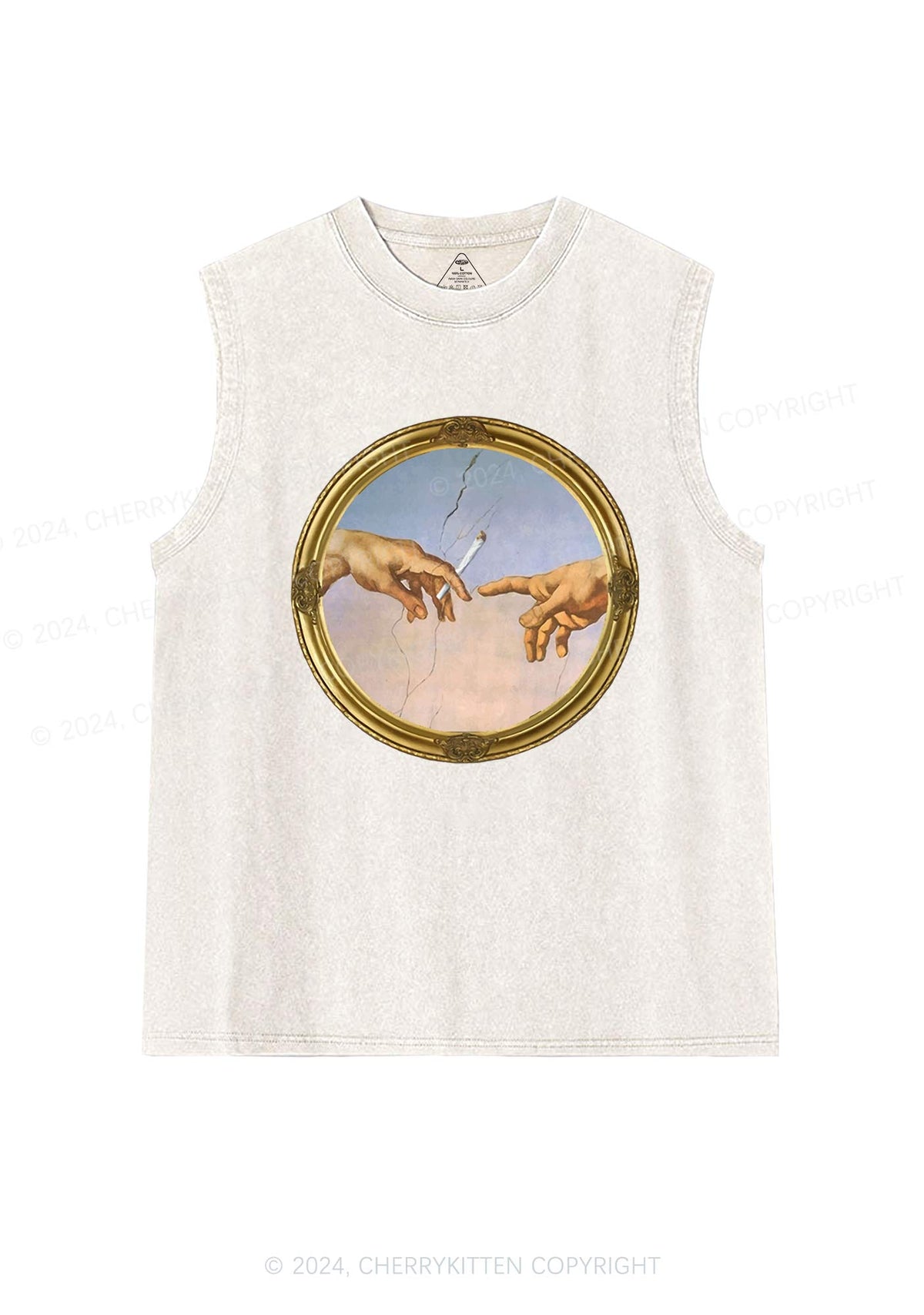 Mirror Smoke Y2K Washed Tank Cherrykitten