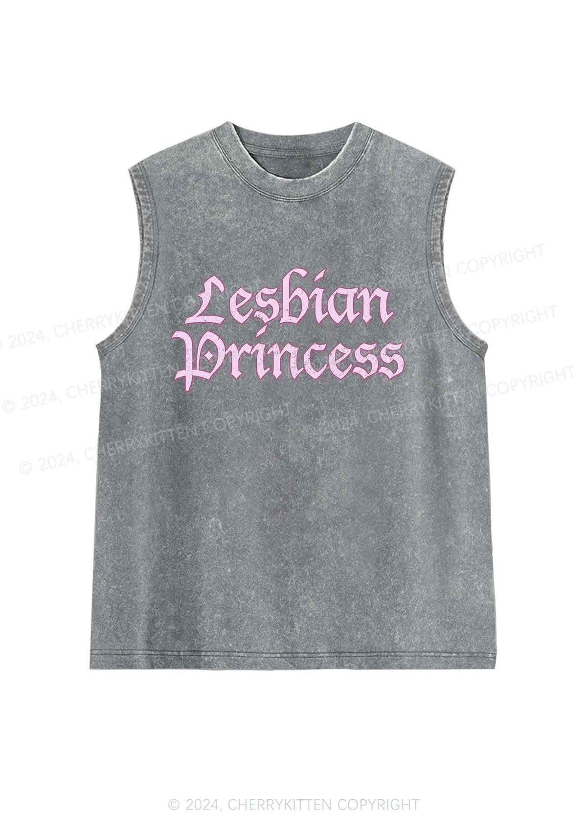 Lesbian Princess Y2K Washed Tank Cherrykitten