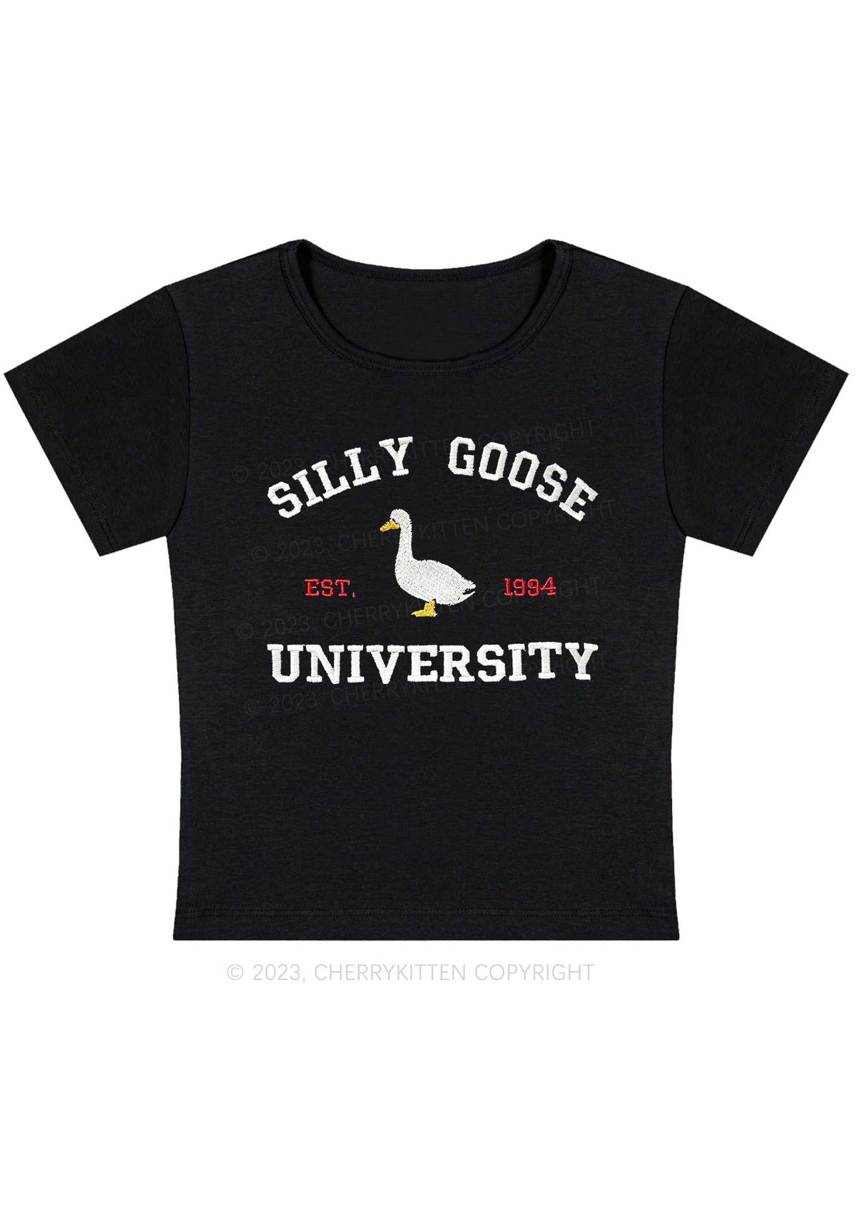 Silly Goose University EST 1994 Y2K Baby Tee Cherrykitten