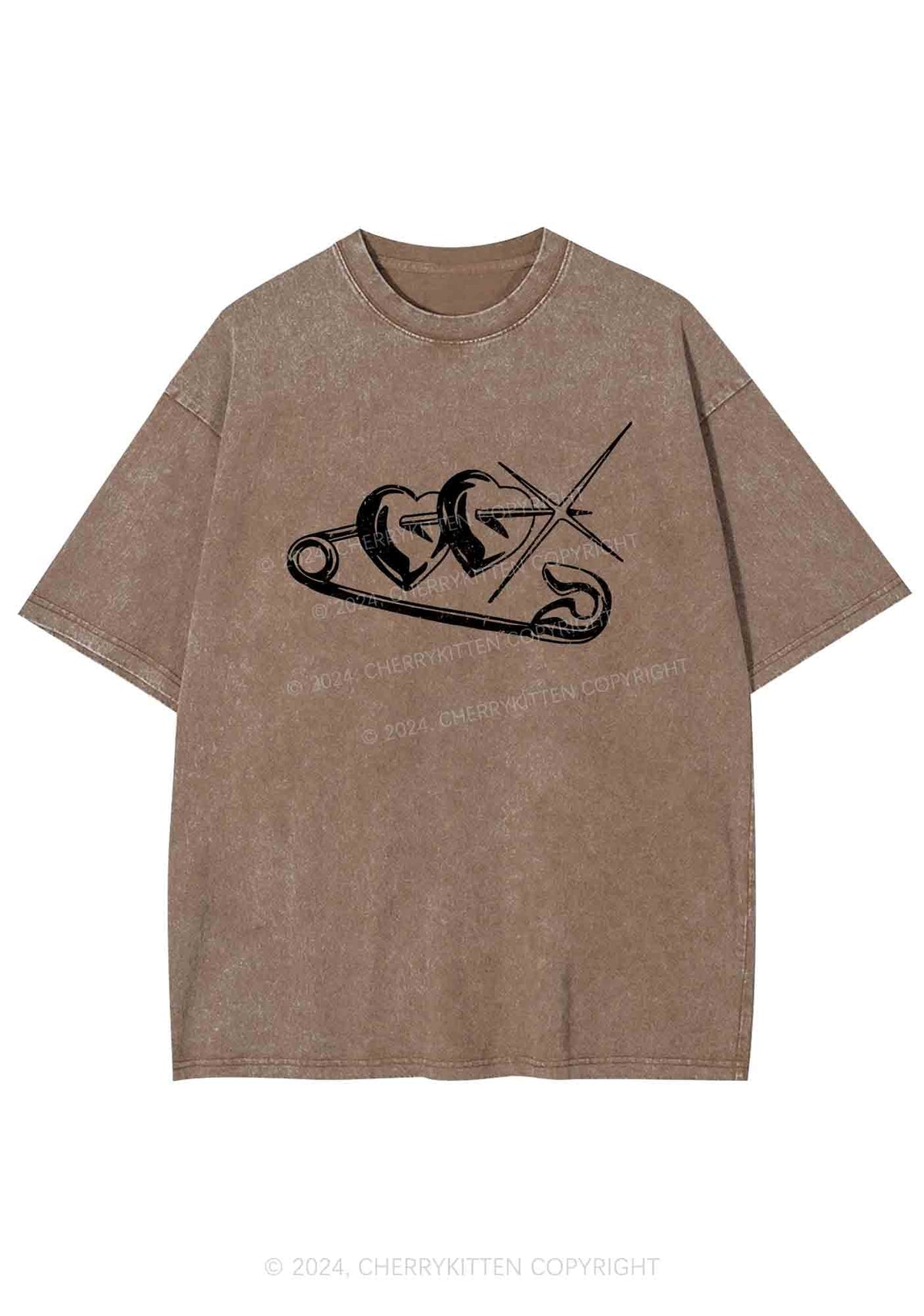 Love Pin Y2K Washed Tee Cherrykitten