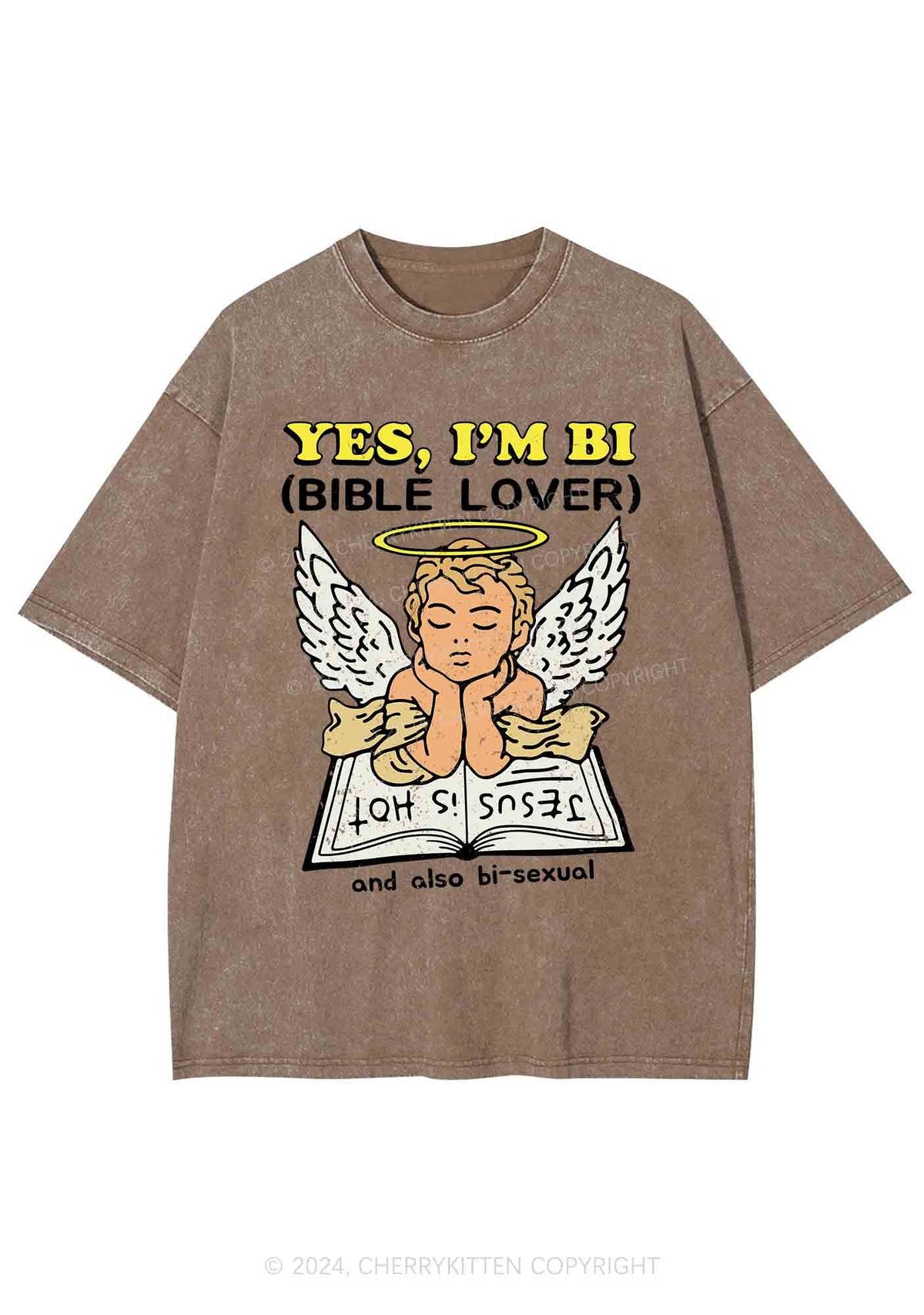 Bible Lover Y2K Washed Tee Cherrykitten
