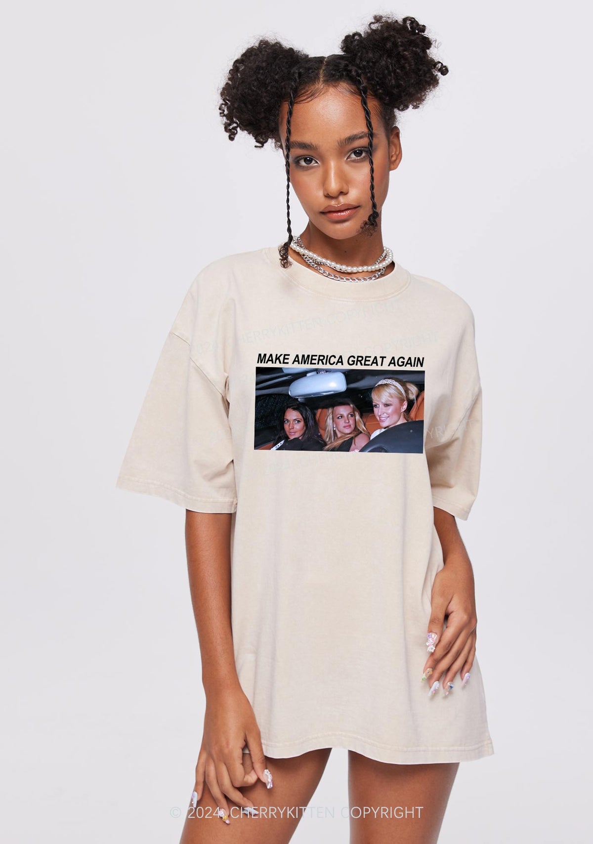 Make America Great Y2K Washed Tee Cherrykitten