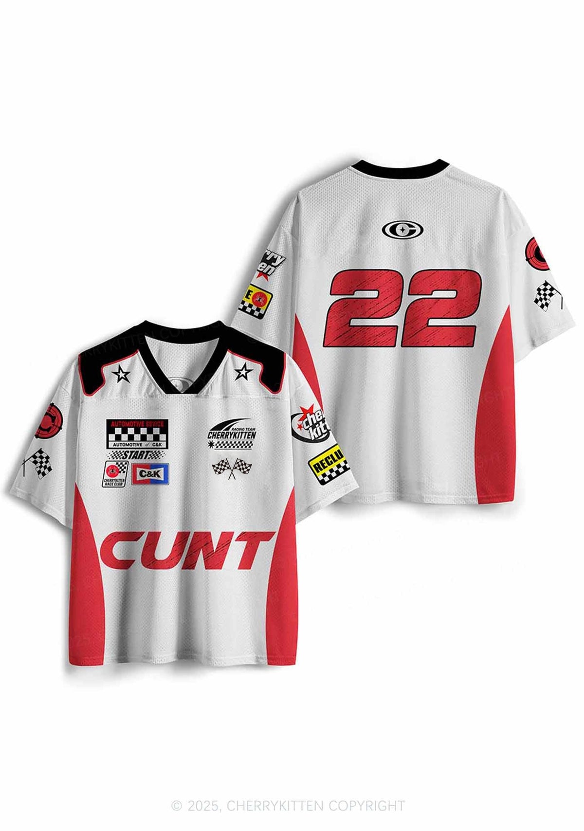 Custom Red Cxxt Y2K Sport Jersey Shirts Cherrykitten