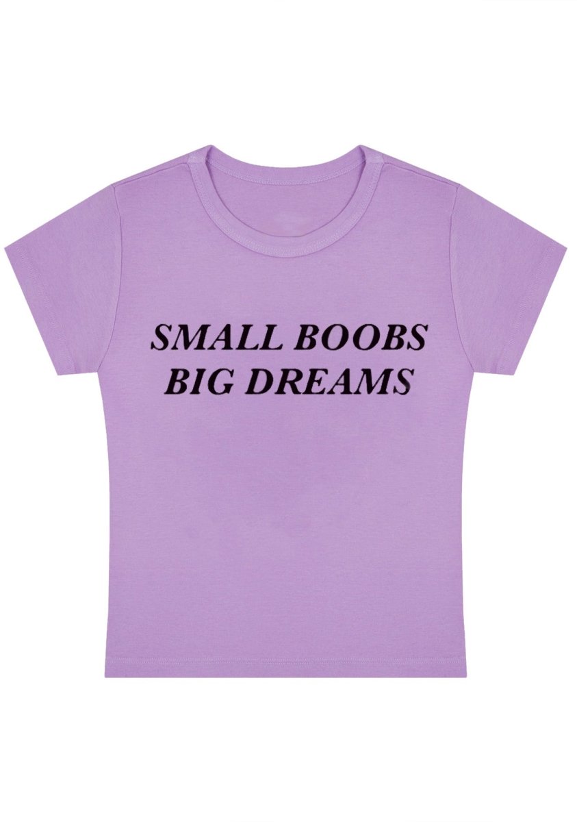 Small But Big Dreams Y2k Baby Tee